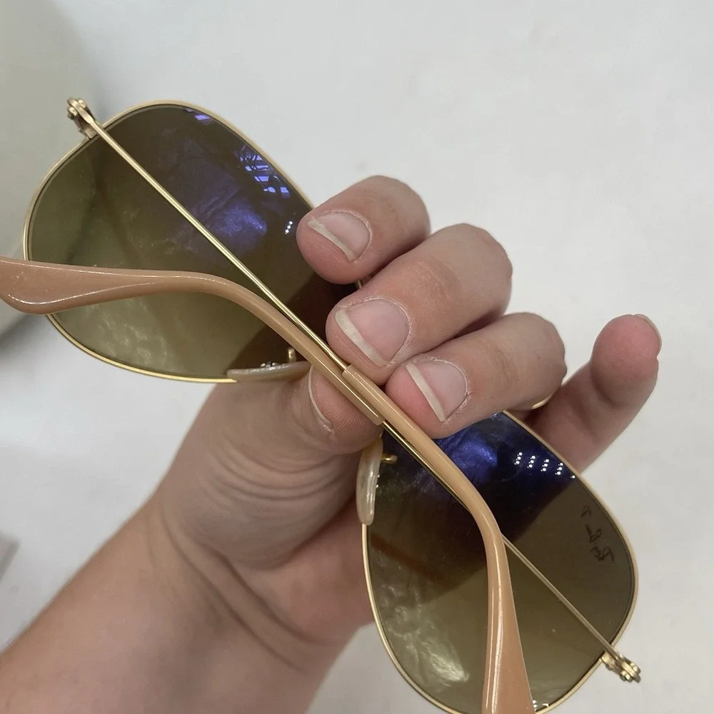 Ray Ban Sunglasses Polarized Authentic 54mm 135mm Aviator Gold Frame